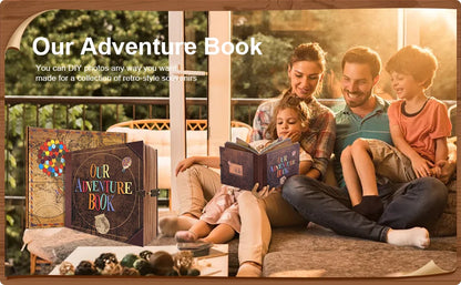 Our Adventure Book 146 Page Diy Handmade Photo Album Scrapbook Retro Kraft Album Anniversary Wedding Memory Valentine's Day Gift