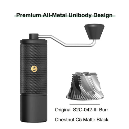 TIMEMORE Chestnut C5/C5ESP Manual Coffee Grinder Portable Espresso Grinder, 42mm S2C Burrs, 25g Capacity, Fine Adjustment