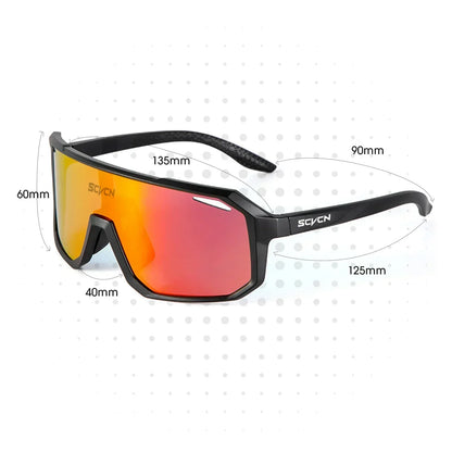 SCVCN New Sports Men UV400 Cycling Glasses Bike Sunglasses Outdoor Eyewear  MTB Bicycle Women Riding Hiking Goggles