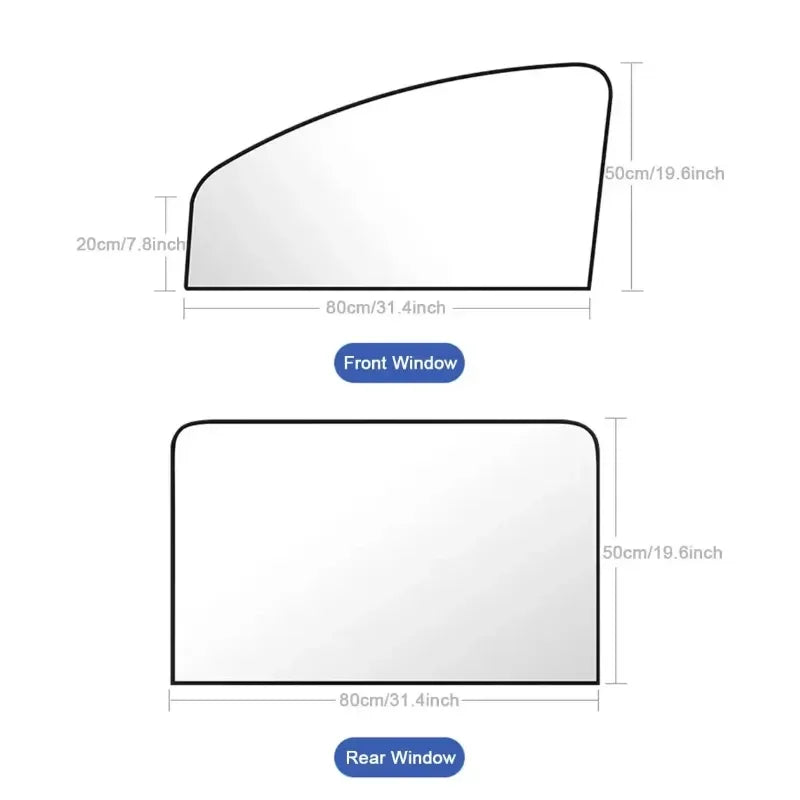 2Pcs Car Side Window Sun Shade Magnet Privacy Curtains UV Reflection Anti Glare UV Block Sunshade for Front/Back Window