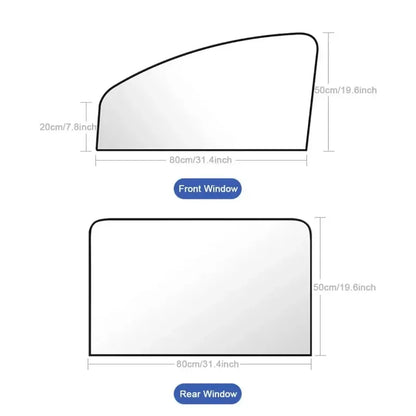 2Pcs Car Side Window Sun Shade Magnet Privacy Curtains UV Reflection Anti Glare UV Block Sunshade for Front/Back Window