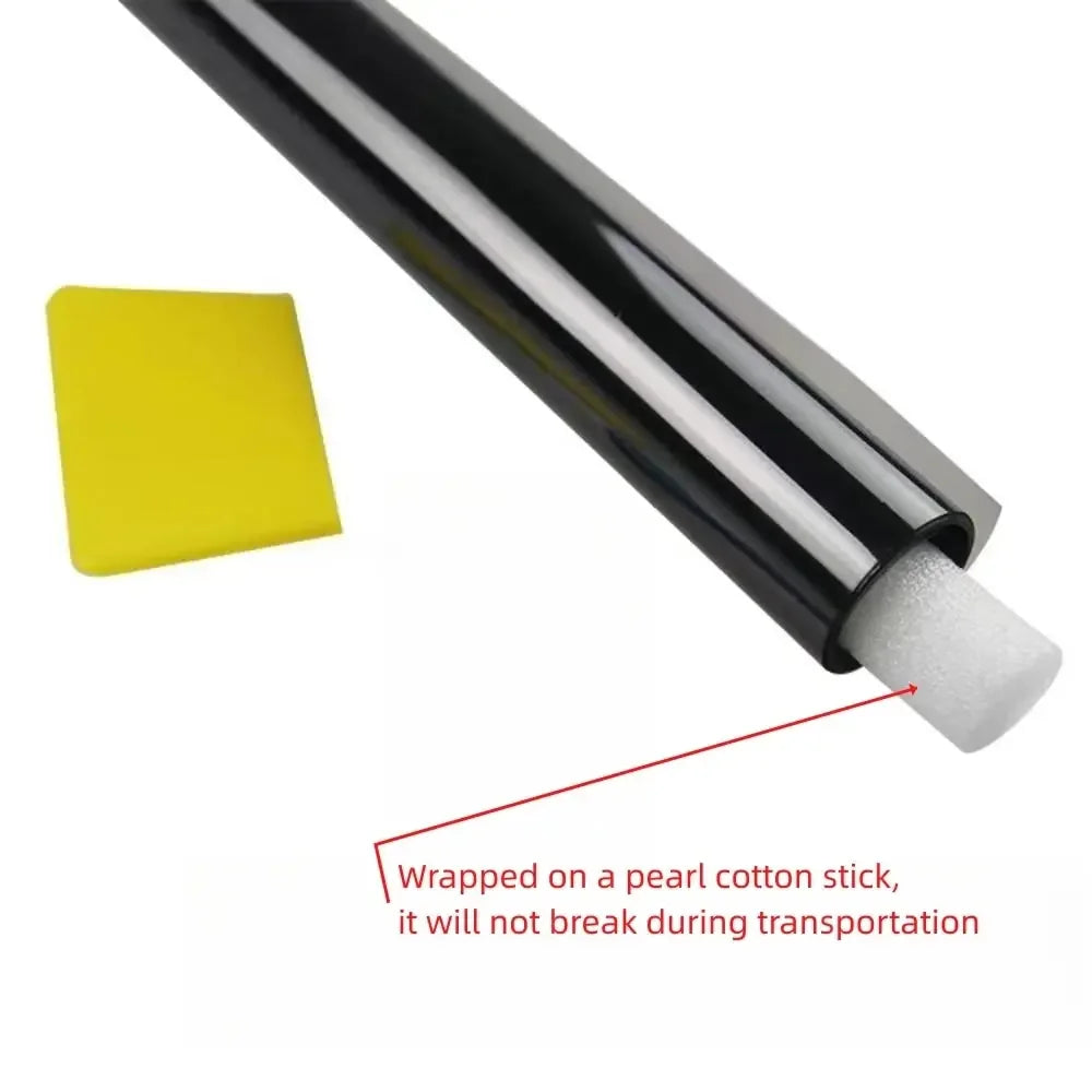 KKJOY 3Mx50CM VLT Black Car & Home Window Film Pearl Finish Solar UV Protector Easy Stick UV Blocking Sticker