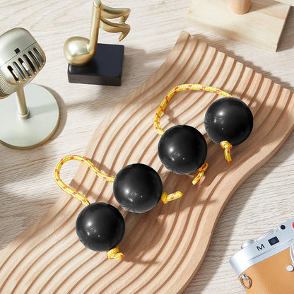 2pcs Kashaka Rhythmic Balls,Portable Kashaka Rhythmic Shaker,Single Hand Percussion Instruments,For Kid Adults Beginners