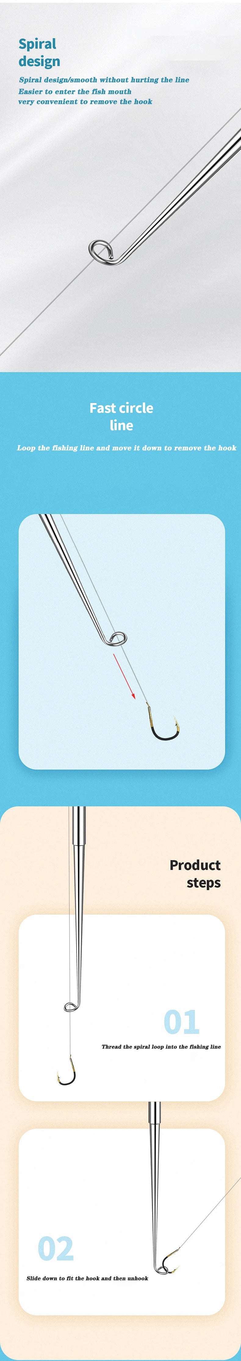 Fishing Hook Unhooker Deep Throat Quick Uncoupling For Carp Fishing Accessories Tools Goods Stainless Steel Safety Extractor