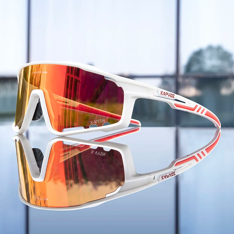 Kapvoe Cycling Glasses MTB Riding Running Sunglasses UV400 Skiing Fishing Climbing Goggles Man Woman Bike Bicycle Eyewear