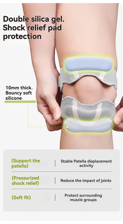 AOLIKES 1PCS Patella Knee Strap with Ergonomic Silicone Pad for Patellar Tendon Support, Adjustable Compression Knee Stabilizer