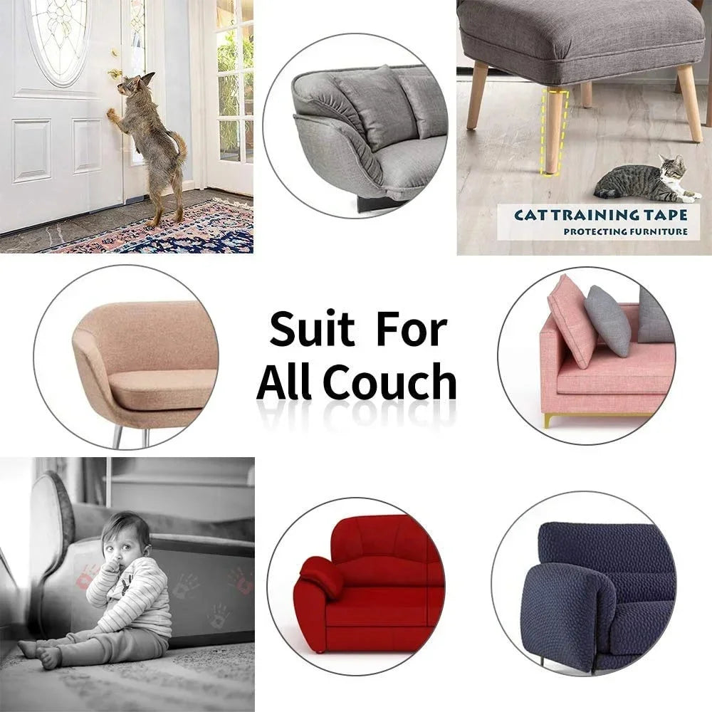 Cat Scratch Sofa Protection Pads Anti-cat Scratch Couch Guard Pads Stickers Self-adhesive Pet Furniture Protectors Cover