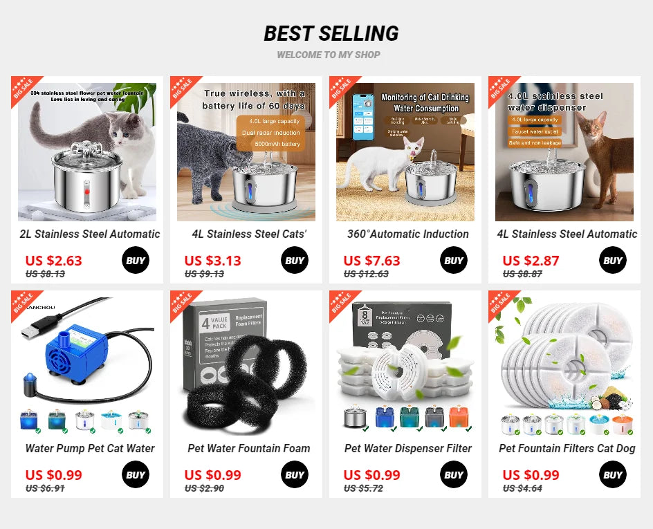 Water Pump Pet Cat Water Fountain Pump With LED Light - Replacement Motor For Cats Dogs Water Dispenser - USB Plug Pet Accessory