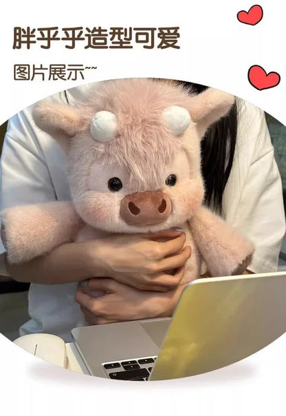 Cute Highland Cow Plush Doll 45-60cm Soft Stuffed Animal Running Calf Toy Companion Pillow Holiday Gift Home Decoration Ornament