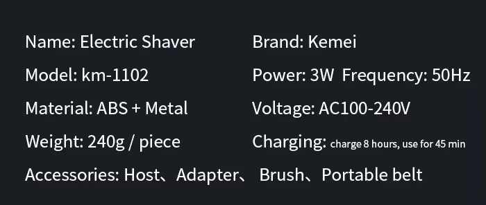 Kemei Professional Electric Hair Clippers USB Rechargeable Barber Trimmer Men's Electric Shaver Clippers KM-2299 KM-1102 Kit