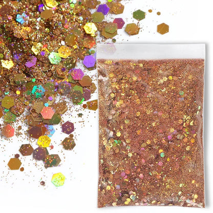 50g Chunky Glitter Holographic Laser Flakes Nail Glitter Powder For Jewelry Making Diy Resin Art Craft Fine Iridescent Sequins