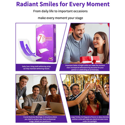Purple Teeth Whitening Strip No Sensitive Teeth Bleaching Strip Colour Corrector Instant Teeth Clean Strip,At-Home Teeth Whiter