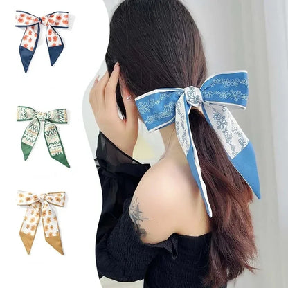 5pcs/set Series Silk Satin Scarf Women Cloth Hair Bands Headdress Accessories Lady Scarves Ribbon Neck Ties for Bag Handle