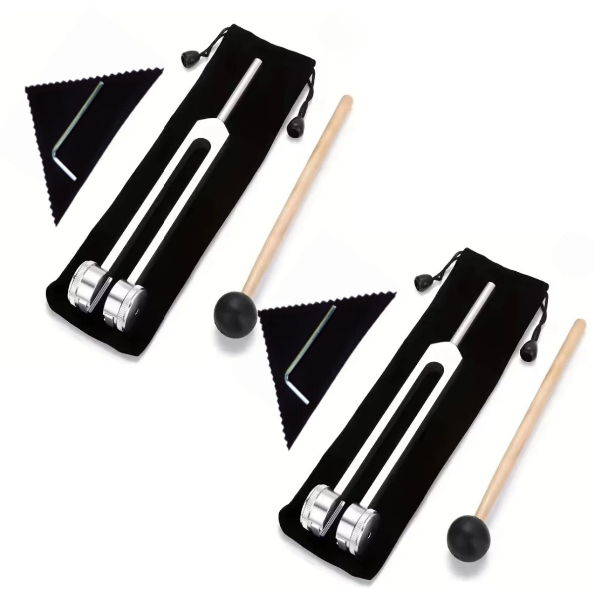 Miwayer 128Hz Tuning Fork for Sound Therapy Stress Reduction Otoacoustic Emission Testing and Ear (Mallet&Wrench Include)