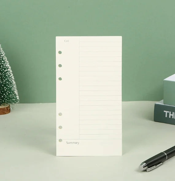 45 Sheets A5 A6 A7 Loose Leaf Notebook Refill Spiral Binder Inner Page Line Blank craft  Grid Inside Paper Stationery