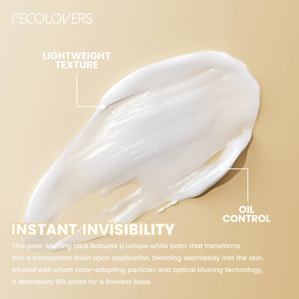 Invisible Pore Base Stick,Facial Makeup Front Milk,Facial Matte Stick,Natural Finish Concealer