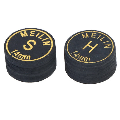 2 Pcs/lot 14mm Japanese Multi-Ply Heads Black Gold Professional Fancy Nine-Ball Cue Head Snooker Billiard Heads Hard Soft Heads