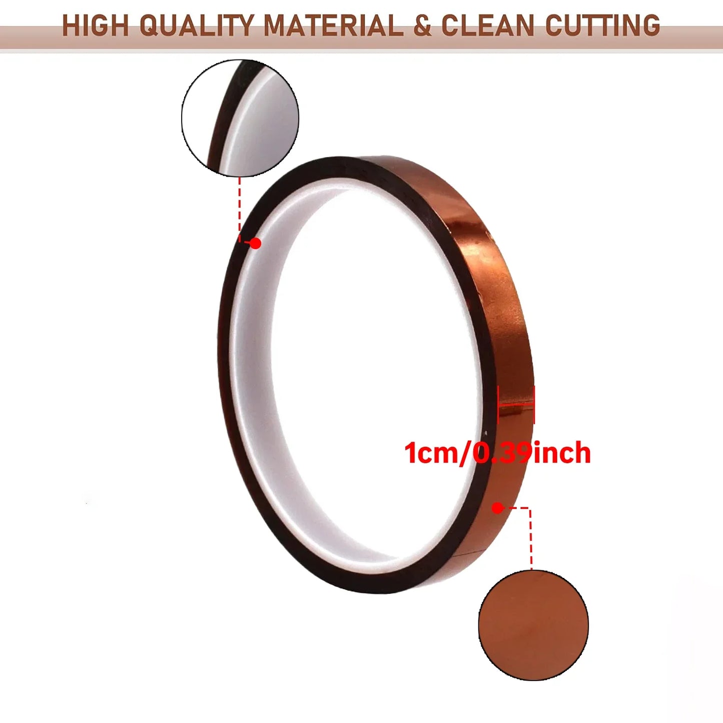 1PC Self Adhesive Tape 33M High Temperature Resistant Tape Electronics Industry Welding Polyimide Capton Insulating Tape