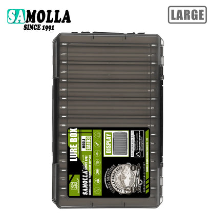 SAMOLLA Large Fishing Tackle Box Lure Storage Double Sided Lure Hook Boxes Baits Container Storage Case Fishing Accessories