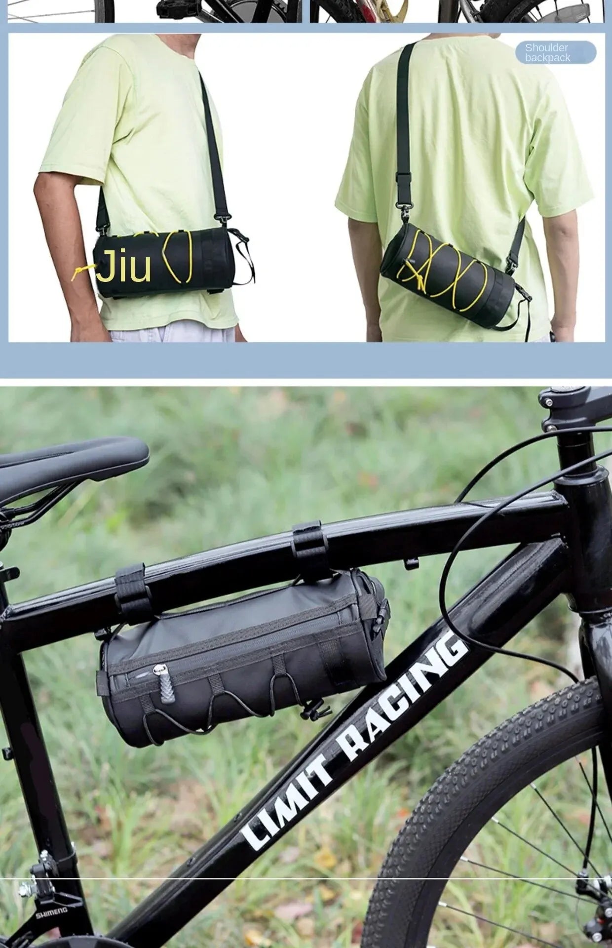 OFFBONDAGE Bike Front Bag Bicycle Bag Storage Outside Multifunction Riding Bag Mountain Bike Front Bag Bicycle Accessories
