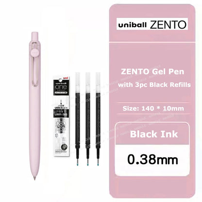 uniball ZENTO Standard 0.38/0.5mm Gel Pens,Water-Based Smooth Writing Roller Ball Pens Fit for a variety of occasions Stationery