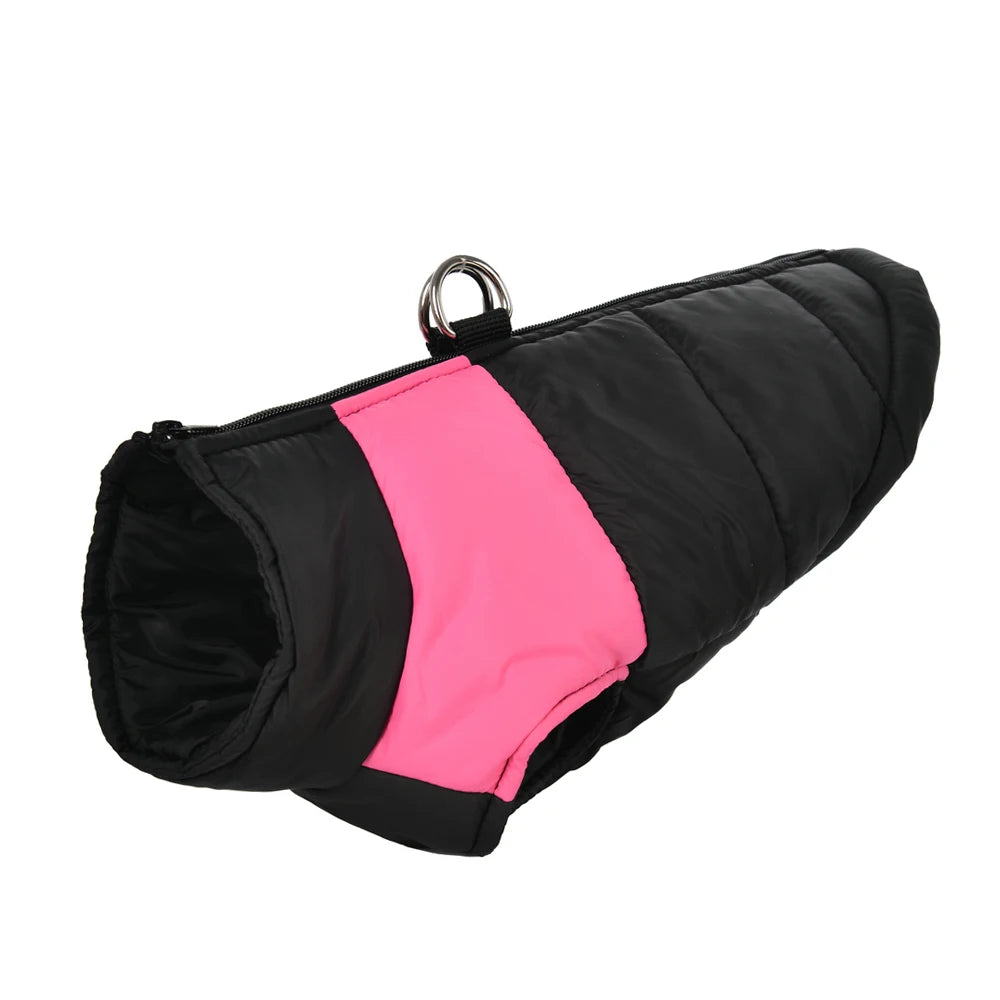 Winter Big Dog Clothes Waterproof Vest Jacket For Small Dogs Cats Outdoor Warm Puppy Coat With D Ring Labrodor Pug Pet Costume