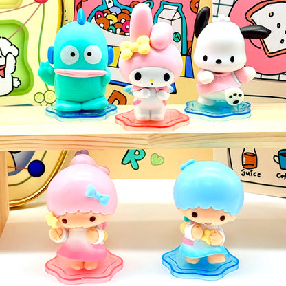 Sanrio Kuromi My melody Hangyodon Cinnamoroll Pompom Purin anime blind box figurine desktop cute ornament gift decoration kawaii