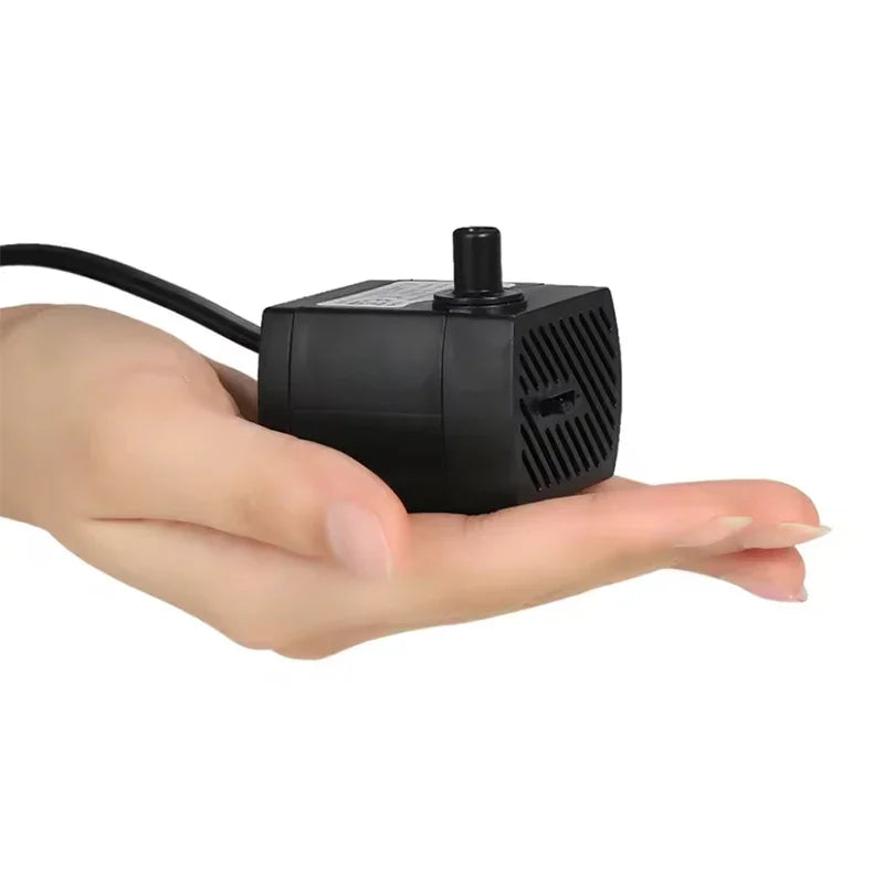 Ultra Quiet USB Aquarium Fish Tank Filtration Pump Mini Pet Fountain Submersible Adjustable Flow Water Circulation Pump 5V