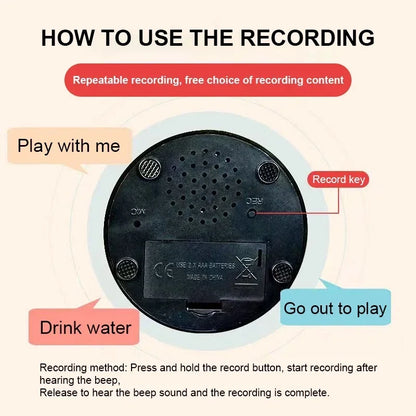 Pet Sound Box Recordable Talking Button Cat Voice Recorder Toy for Communication Training Tool Squeeze Box Dog Toys