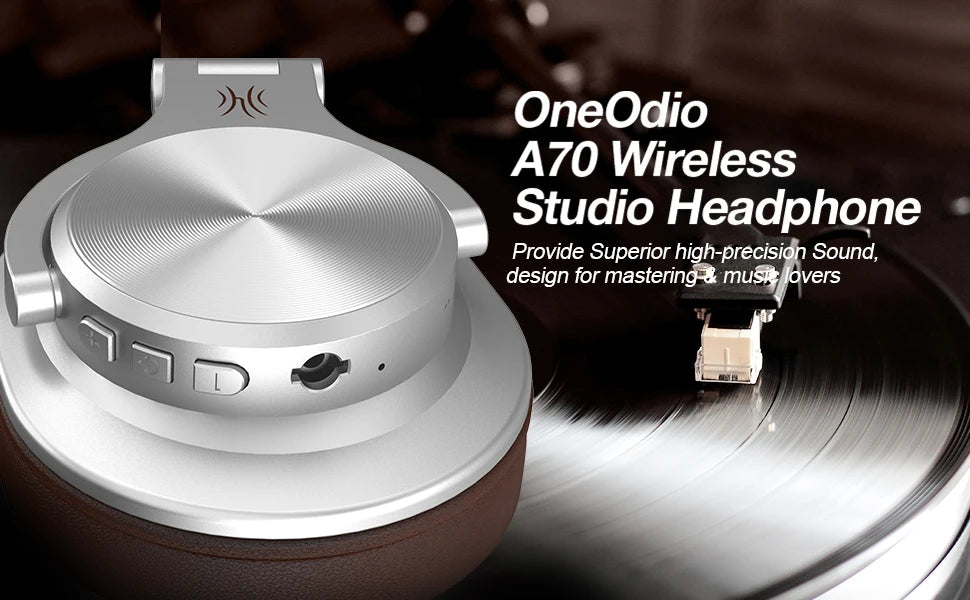 Oneodio Fusion A70 Bluetooth Headphones Hi-Res Audio Over Ear Wireless Headset Professional Studio Monitor DJ HiFi Headphones