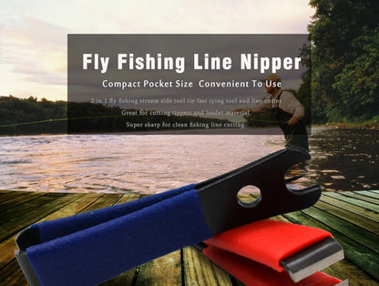 MNFT 1Pcs Fly Fishing Line Nipper Cutter Clipper with Eye Needle Fishing Tool