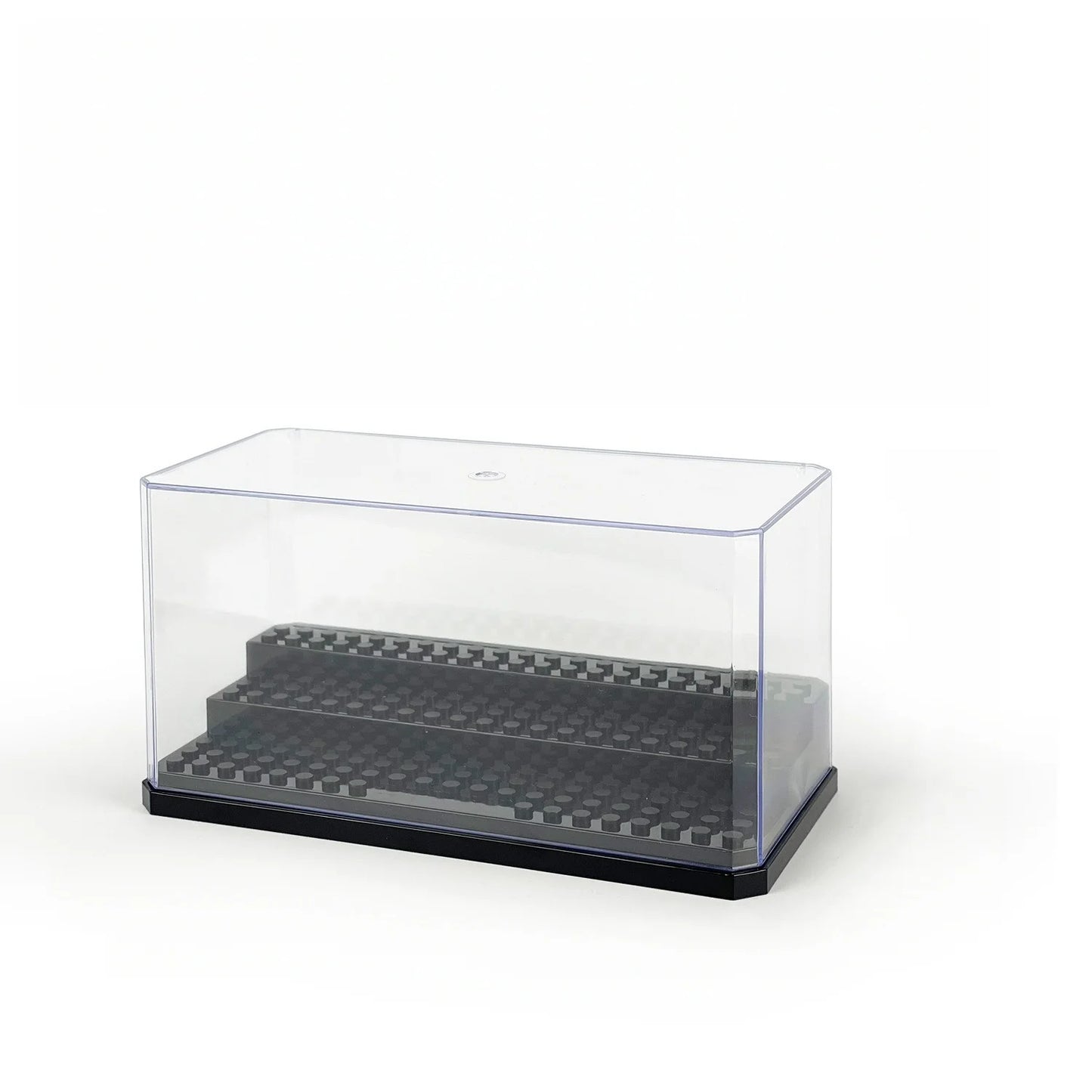 Display Case Clear Shelf Wide 3 Tier Box for Minifigures - Acrylic Protector for Small Pop Figures - Transparent Showcase Storag