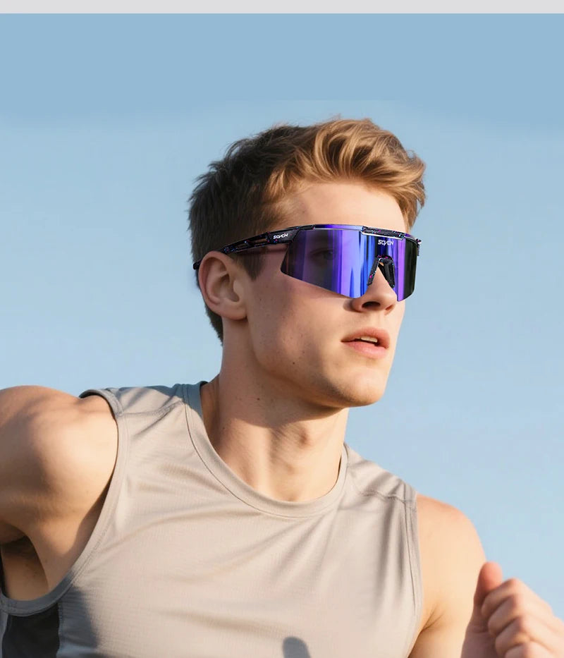 SCVCN New Men Bicycle Sunglasses Women Outdoor Cycling Glasses MTB Driving Bike Eyewear Sports Running Hiking UV400 Goggles