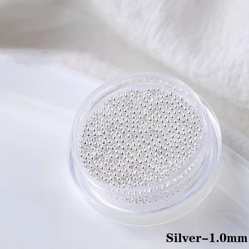0.4mm-1.5mm Mini Steel Ball Metal Micro Caviars Alloy Nail Art Rhinestones Jewelry Manicure Accessories DIY Ornaments