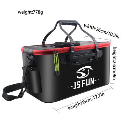 Fishing Bucket Folding Thickening Living Fish Bucket Without Oxygen Pump Portable EVA Water Tank Outdoor Fishing Live Fish Box