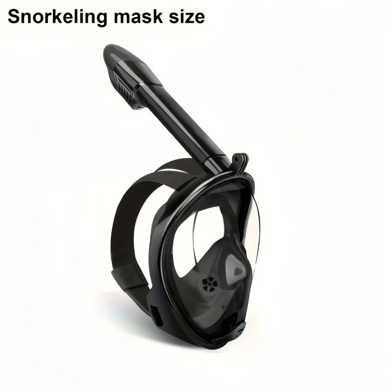 XIAOTREE Full-face snorkeling mask with removable camera mount (camera not included), anti-fog and leak-proof view