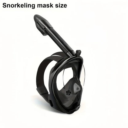 XIAOTREE Full-face snorkeling mask with removable camera mount (camera not included), anti-fog and leak-proof view