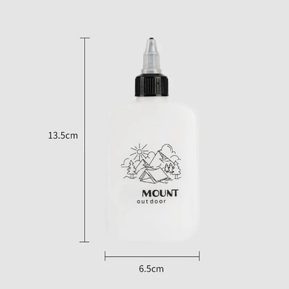 Outdoor Camping Oil Dispenser Bottle 120ml Leakproof Vinegar Jar Squeeze Bottle with Twist Top Cap HDPE for Cooking Grilling