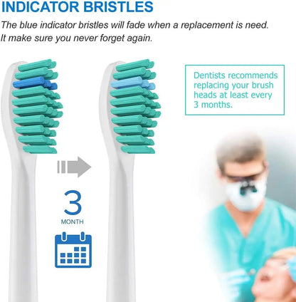 4-32pcs  Replacement Toothbrush Heads Compatible with Philips Sonicare Electric Brush Head 1100 2100 4100 4300 5100 5300 6100