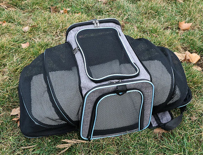 Pet Carrier Bag Foldable Small Dog Charter Carrying Cat Out Bag Expansion Pet Bag Mesh Breathable Expansion Foldable Handheld C