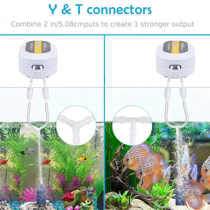 40/20 Pieces Aquarium Air Pump Connector Kit - Durable Plastic Airline Connectors, 4 Unique Designs for Fish Tank Oxygen Distrib