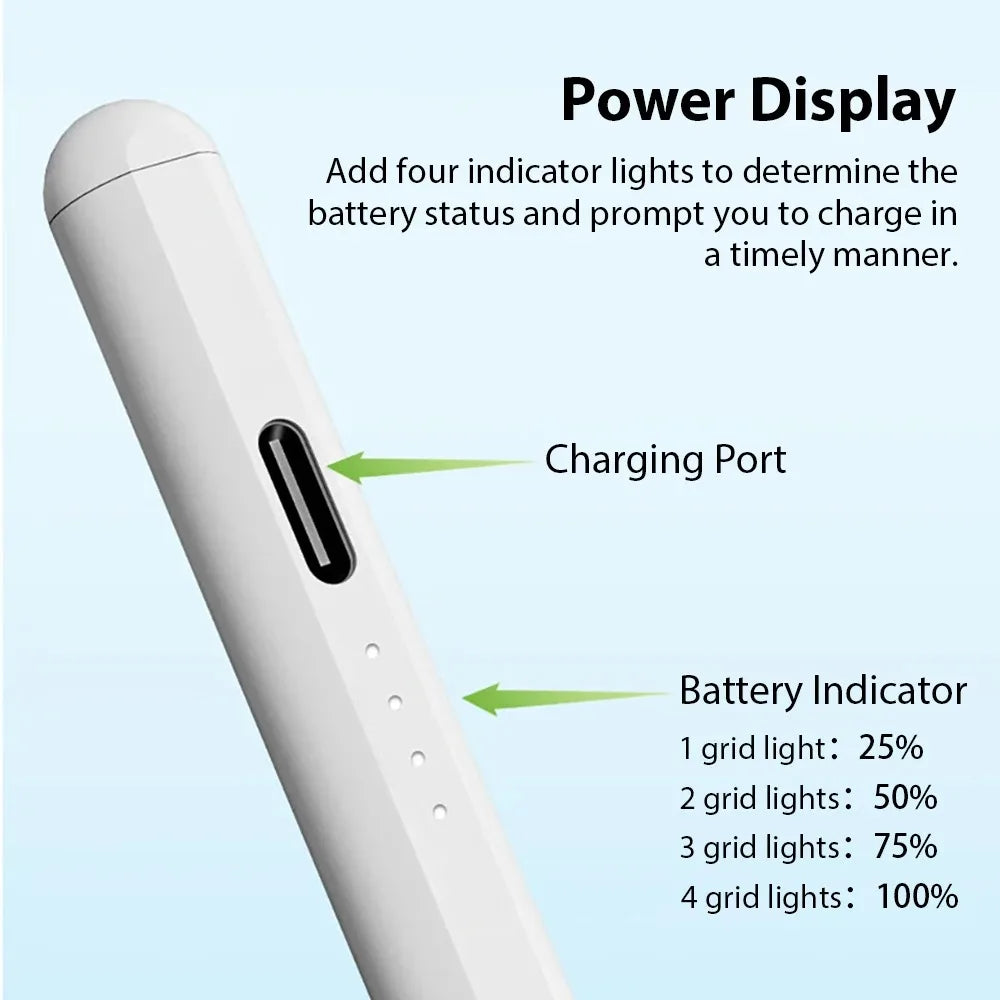 Pencil for Apple iPad with Palm Rejection Stylus Pen for iPad Air M2 Pro 13 Pro 12.9 10 Gen 7th 8th 9th 10.2 for iPad Pencil
