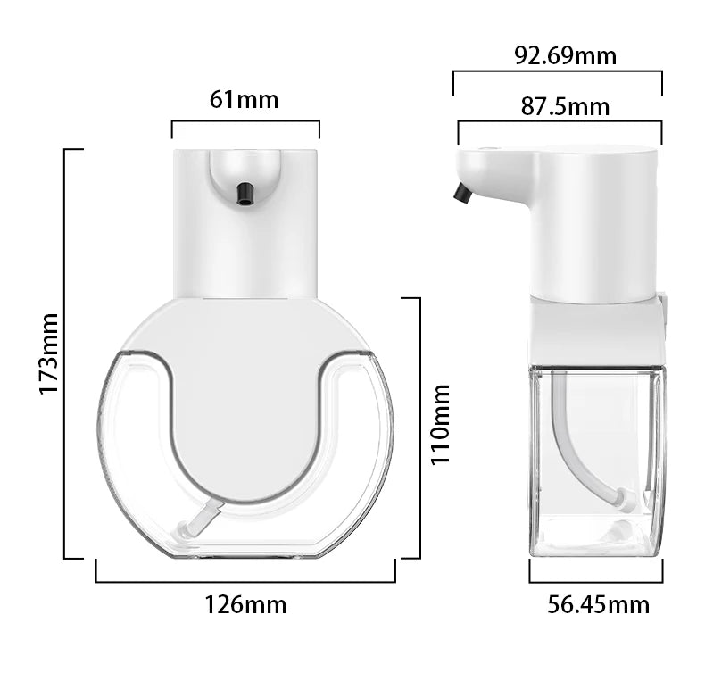 New Wall Mounted Automatic Soap Dispenser Foam Smart Hand Washing Machine 500ml Liquid Rechargeable Bathroom Induction Sensor