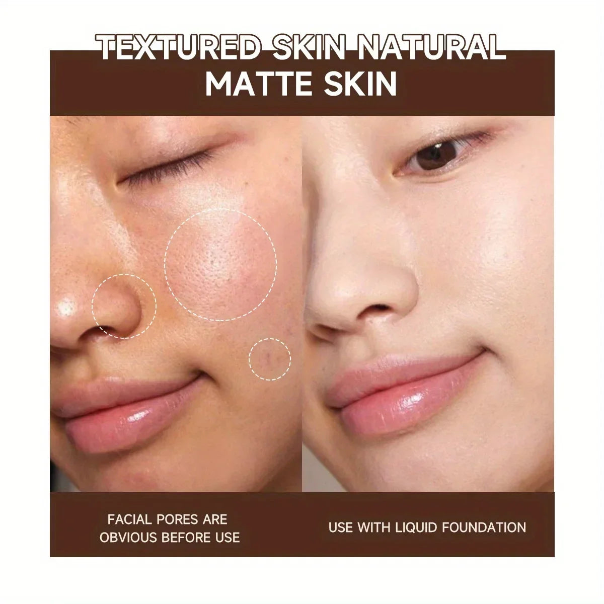 Invisible Pore Base Stick,Facial Makeup Front Milk,Facial Matte Stick,Natural Finish Concealer
