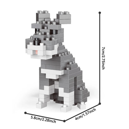 Knew Built Schnauzer Dog Model Micro Mini Building Blocks Toy Perfect Toy for Pet Enthusiasts Lovely Display Piece Dachshund Pet