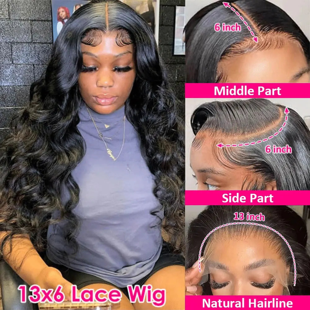 40 42 Inch 250% Wear And Go Glueless Wigs Body Wave Human Hair Wigs 13x4 13X6 Wet and Wavy HD Lace Frontal Wigs For Women