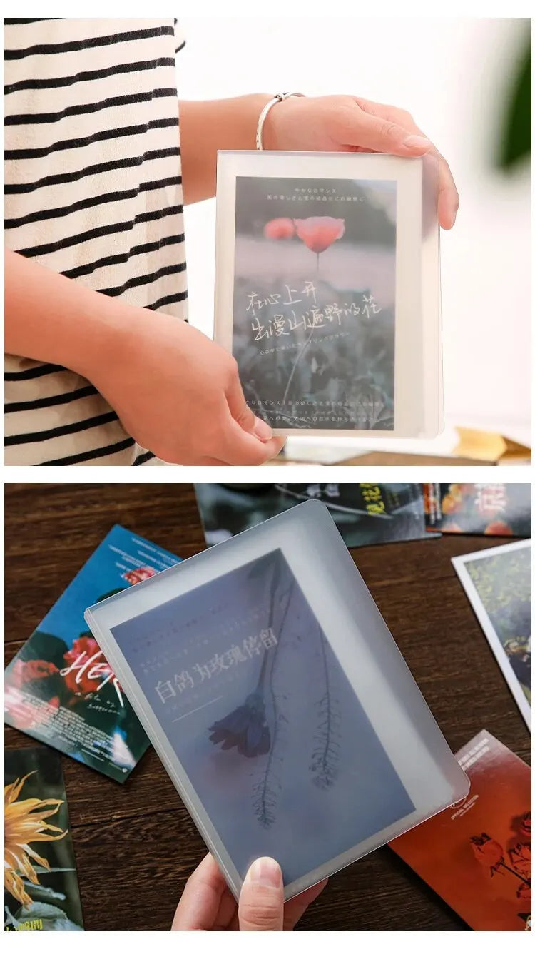 40pcs/book A6 Storage Booklet Simple Large-Capacity Waterproof Photo Storage Book High Quality PP Material