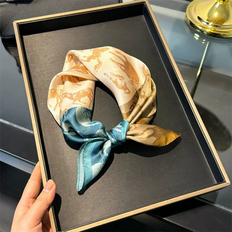 Scarf 100% Silk Bandana Women Square Scarves Wrap Kerchief Spring Fashion Luxury High Quality Headband Hijab Shawls 2026