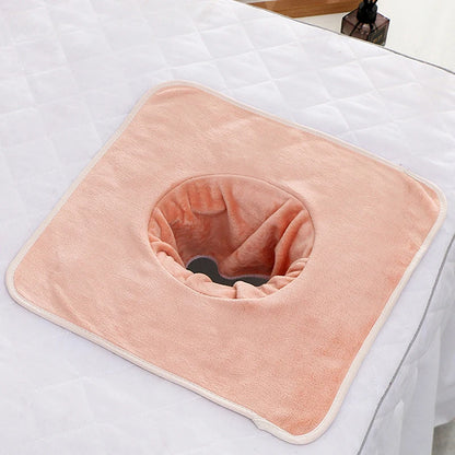 40*80cm Thickened Beauty SPA Massage Table Planking Face Towel With Hole Bed Bandana
