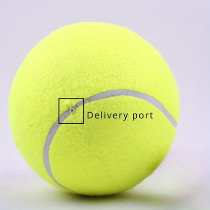 Durable Rubber Tennis Ball Dog Toy for Medium Breeds - Interactive Chew and Training Accessory